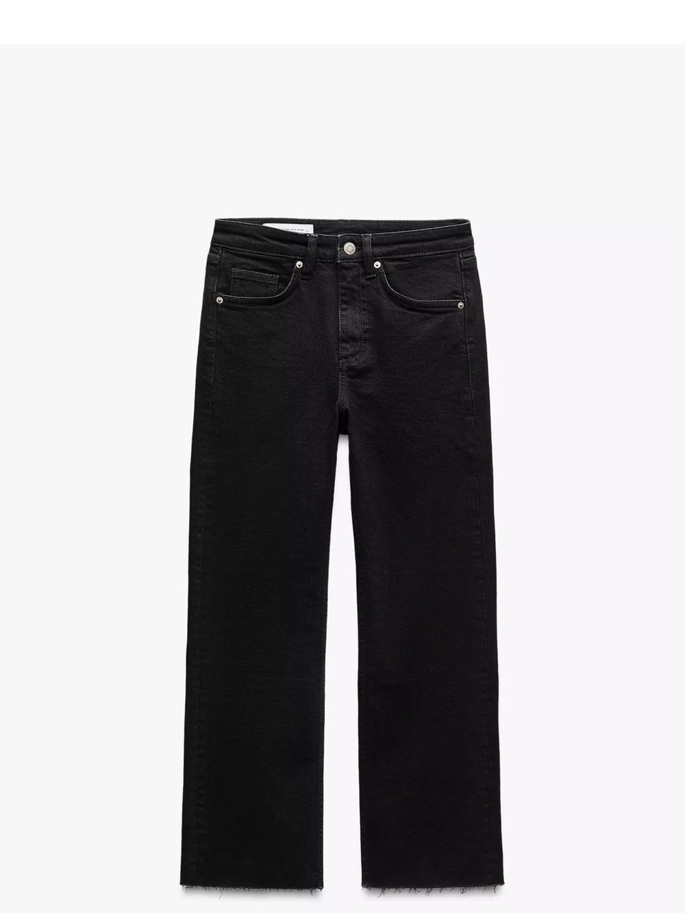 Zara Black Straight-Leg Jeans